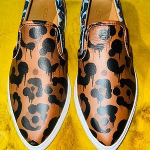 NEW COACH PRINTED LEATHER SHOES